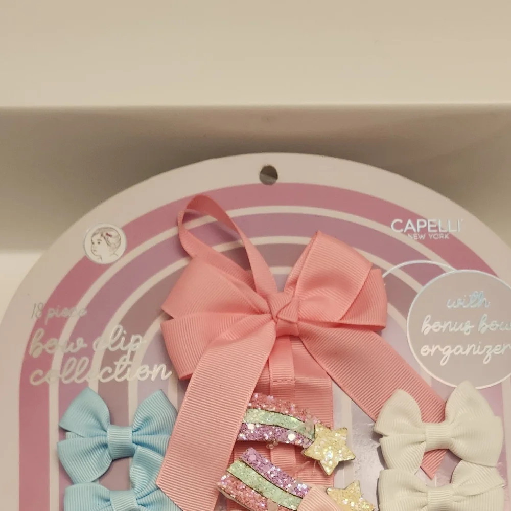 Capelli 18 PK Hair Bow Clips Set Of 3